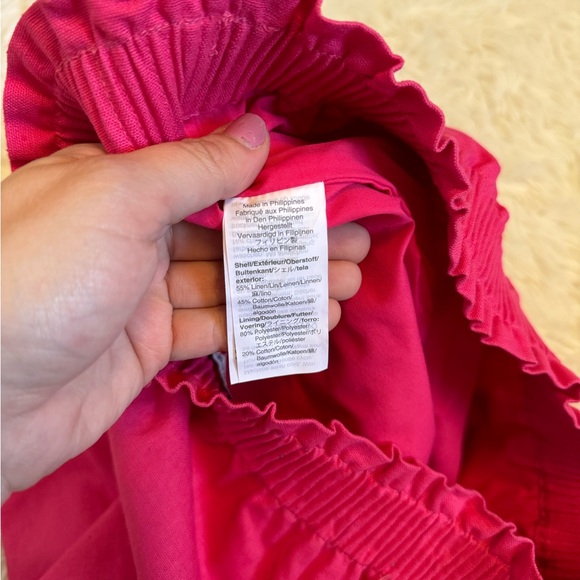 J.Crew Scalloped Pink Mini Skirt Hot Pink Mini Skirt Scalloped Skirt - Picture 6 of 6